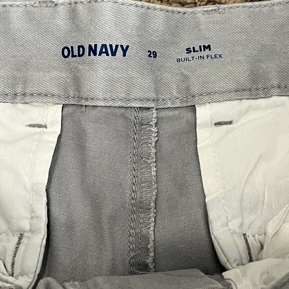 Men’s Shorts Lot of 2 Size 29 Old Navy Gray Black Slim Flex Cotton Stretch - Picture 3 of 10